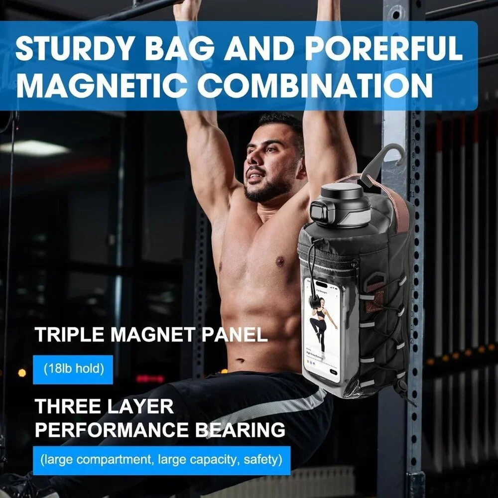Unisex Gym Bag Polyester Tpu Small Water Bottle Phone Organizer Adjustable Strap